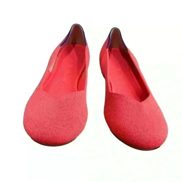 Rothys Round Toe Flats In Grapefruit RETIRED COLOR Size 9 - Picture 2 of 10